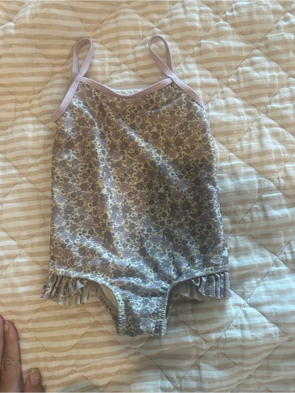 Jamie Kay Lavender Floral One-Piece Swim Suit